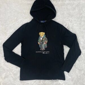 Polo Bear By Polo Ralph Lauren Men’s Size M Medium Black Lightweight Hoodie